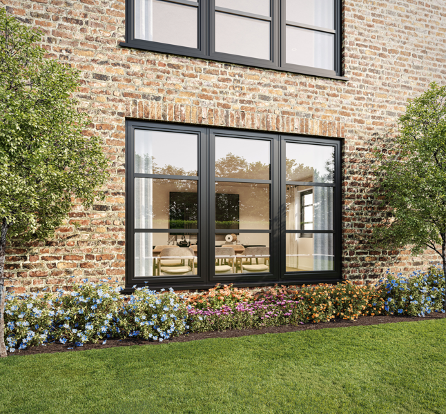 black aluminium windows